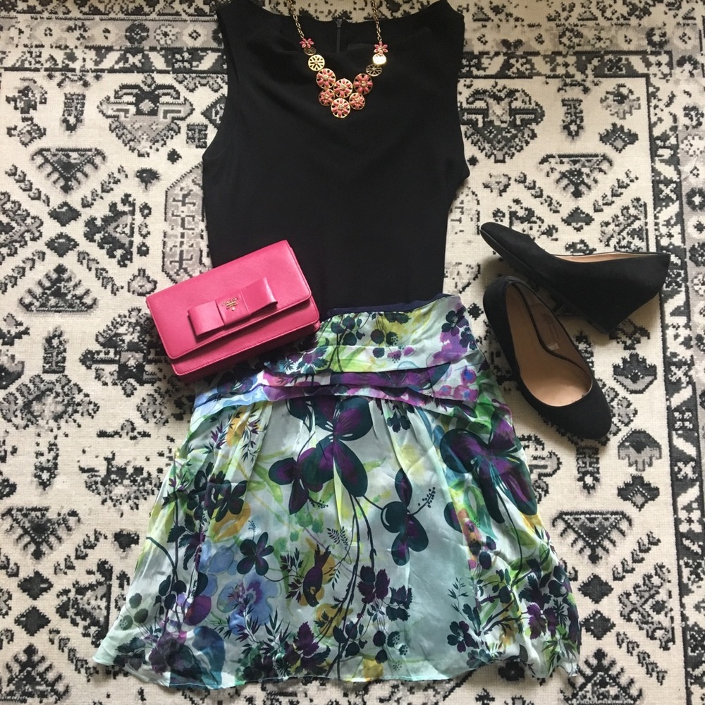 Anthropologie Weston wear silk skirt